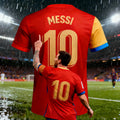 Argentine Style Messi 10 Jersey Football T-shirt for Men, Suitable for Outdoor Daily Exercise and Breathable Men's Clothing