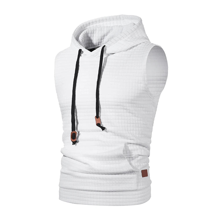 2018 Mens Sleeveless Hoodies Fashion Casual Zipper Hooded Sweatshirt Men bodybuilding tank top sporting Shirt waistcoat vest gym