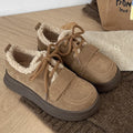Fur Platform Women Casual Shoes Suede Flats Boots Woman 2025 Trend Winter Fashion Lolita Elegant Cozy New Brand Sneakers Mujer