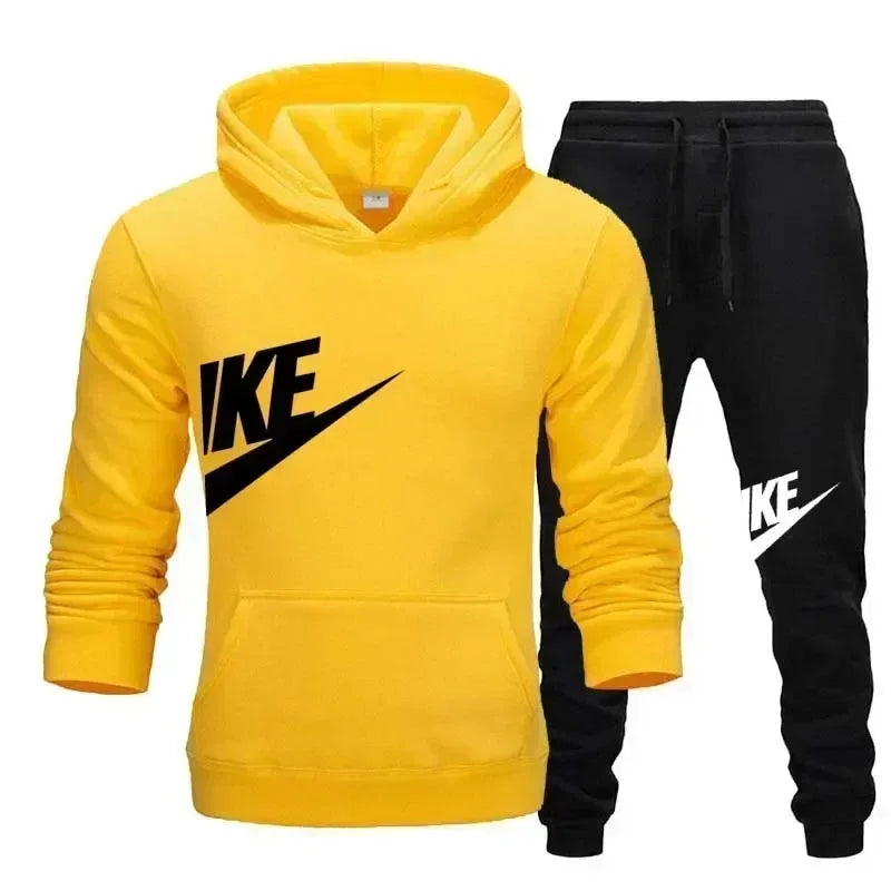 2025 Men's Sport Outfit, fashionable men's and women's casual suit hooded sweatshirt outdoor winter/spring sport hooded sweats