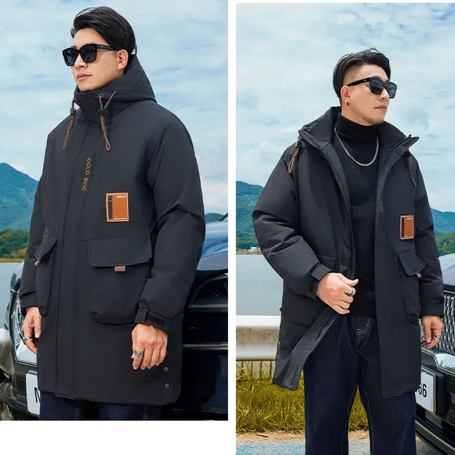 Winter Long Parkas Men 12XL 10XL Plus Size Thick Jacket Waterproof Coat Fashion Casual Cargo Parkas Male Big Size 12XL