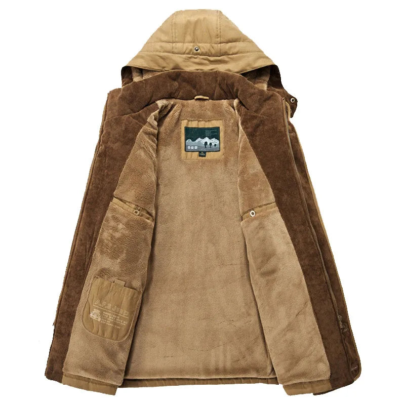 Winter Jacket Men Parkas 7XL Oversized Thicken Male Coat High Quality Fleece Casual Padded Jackets Men Clothing Outwear