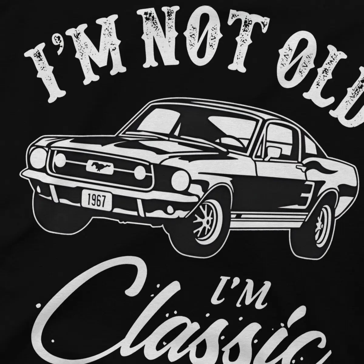 Men's Car Mustang T Shirt Mustang 100% Cotton Clothes Casual Short Sleeve Round Collar Tees Printing T-Shirts