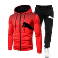 Men's autumn and winter hooded sweater sets, hooded sweater + pants sets, sportswear for running and casual wear