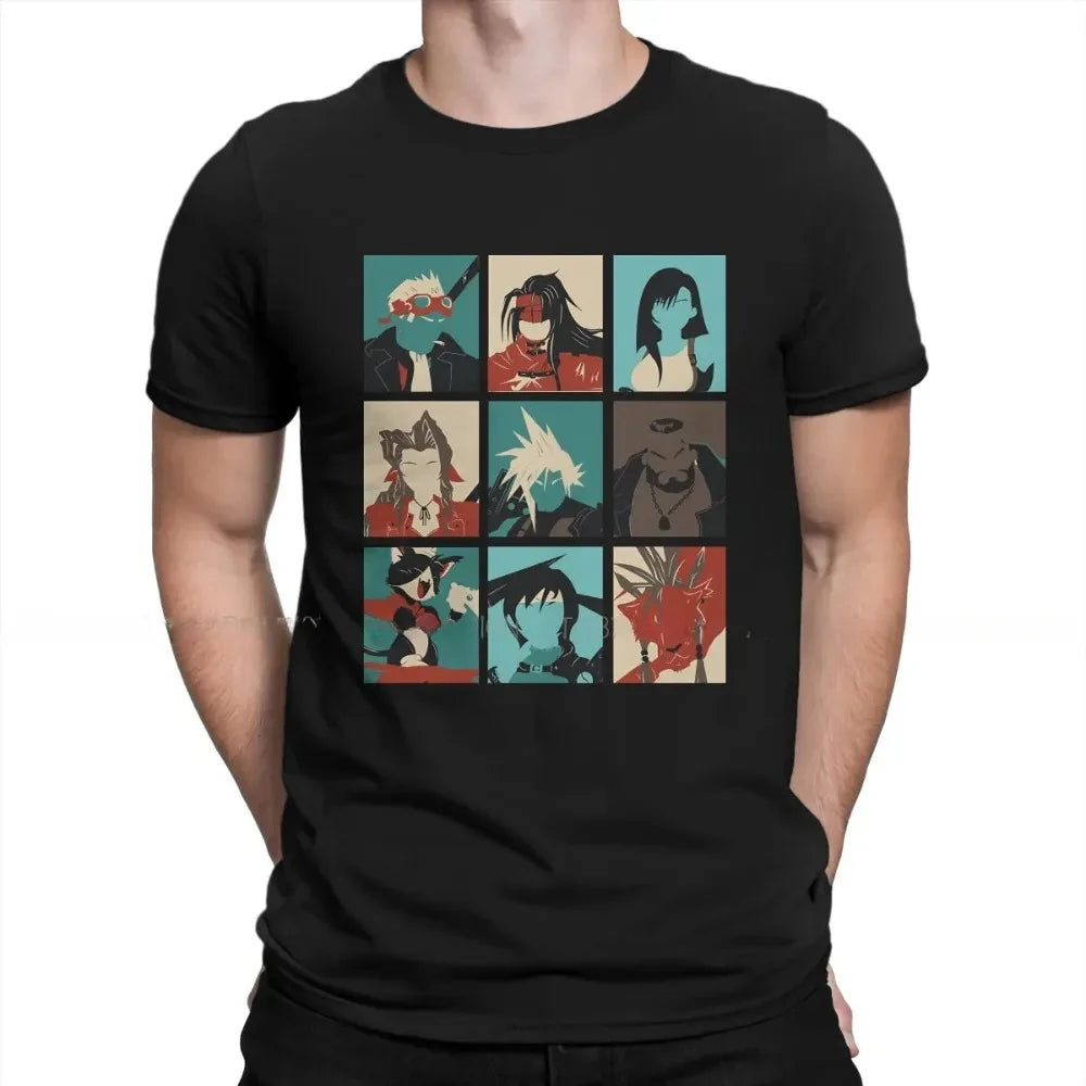 Japanese Final Fantasy Game Man Graphic TShirt Seven Classic Individuality Woman Cartoon T Shirt Original Streetwear Hipster