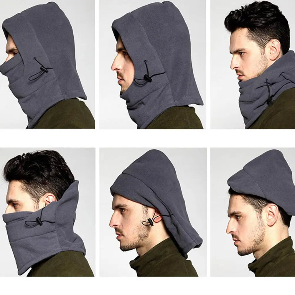 New Fashion Warm Cap Winter Men Women Hats Waterproof Thermal Fleece Balaclava Hat Hooded Neck Warmer Hiking Scarves Hats