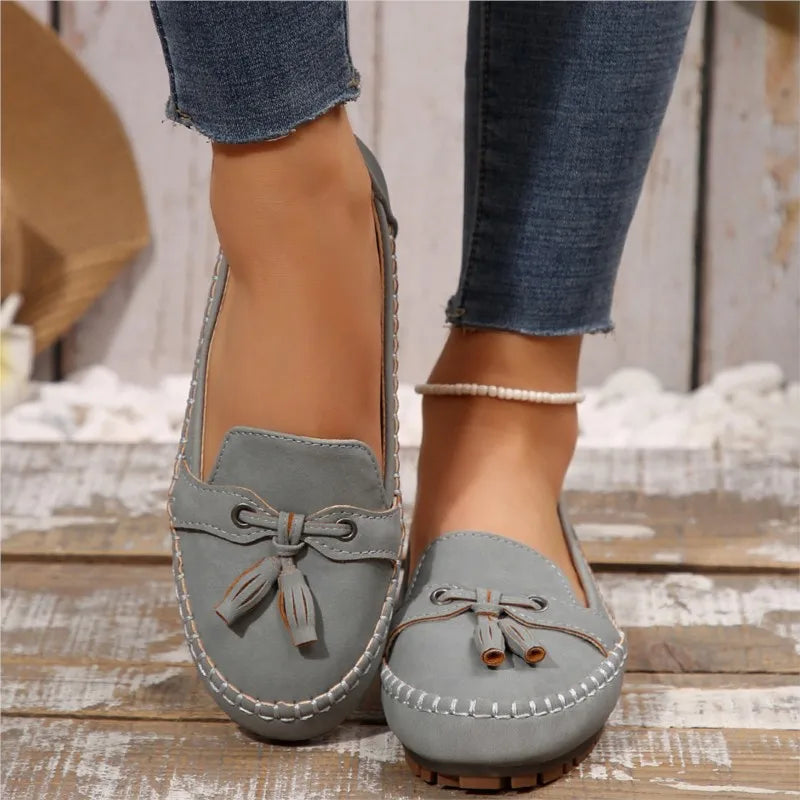 Women Flats Fashion Breathable Women Casual Shoes Slip On Flat Shoes Walking Sneakers Women Shoe Retro Shoes Female Plus Size
