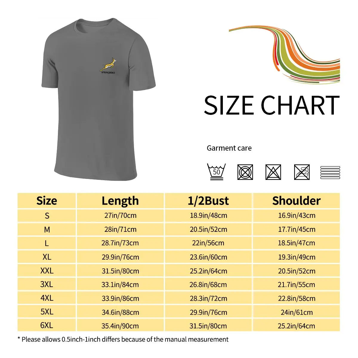 Springbok Rugby Supporter Gear Sweet Cool Reversible T-shirt Fitness Leisure No Curling Women's T-shirts