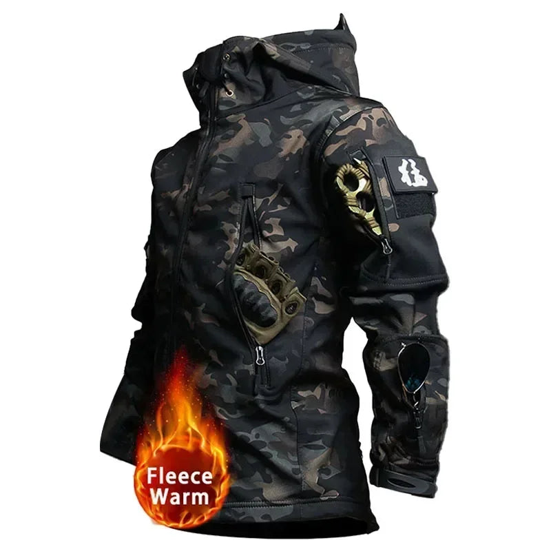 Combat Uniform Tactical Suit Multicam Camo Fleece Jacket Field Airsoft Training Workwear Outdoor Hunting Shirt Cargo Pants Men