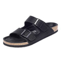 Summer Men Cork Slippers Slides Clogs Casual Slip On Sandals Double Buckle Women Microfiber Leather Unisex Big Size 47 48 49
