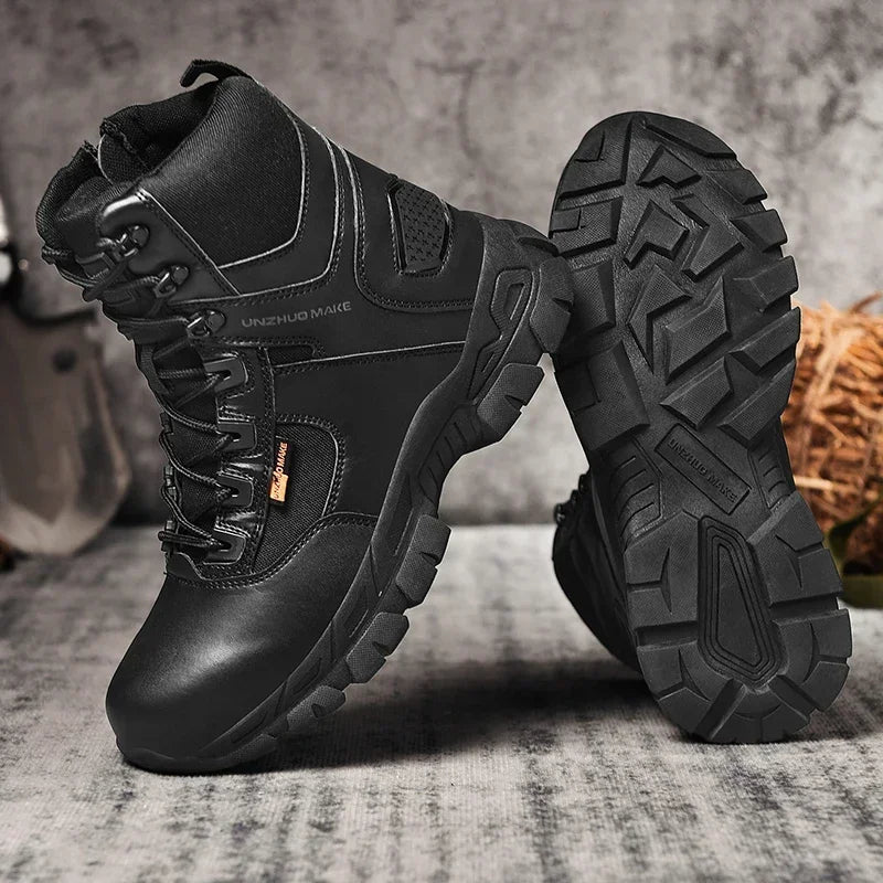 New Men Tactical Boots Ankle Waterproof Desert Hunting Hiking Shoe Unisex Lace Up Male Army Boot Brand Motorcycle Climbing Shoes