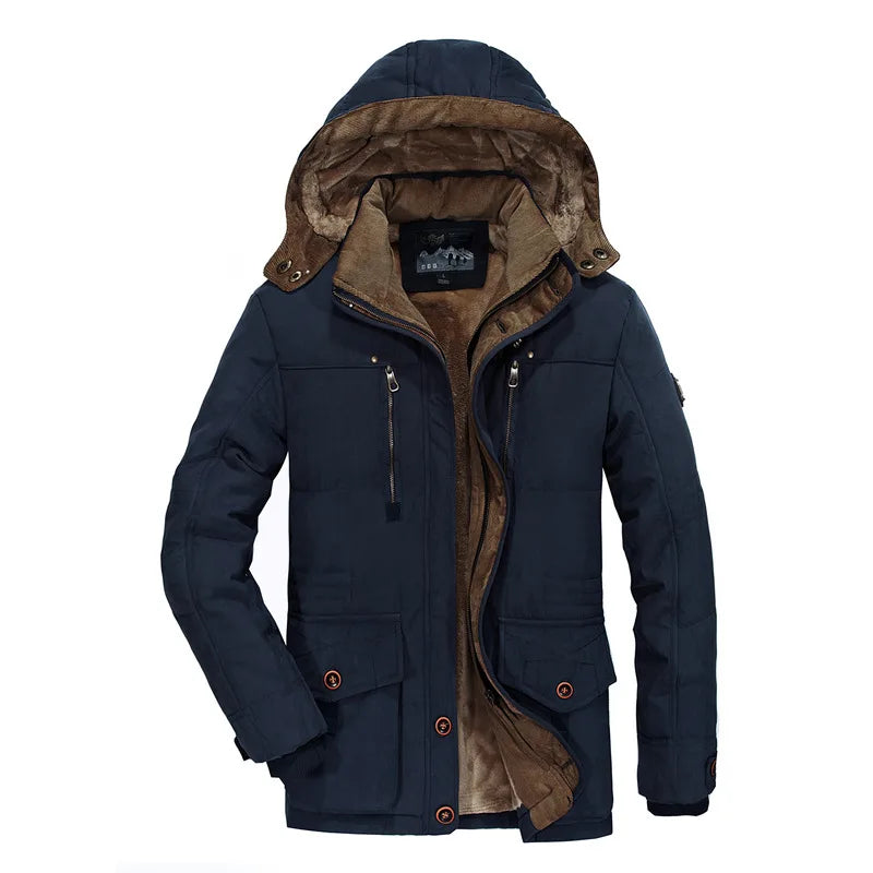 Winter Jacket Men Parkas 7XL Oversized Thicken Male Coat High Quality Fleece Casual Padded Jackets Men Clothing Outwear