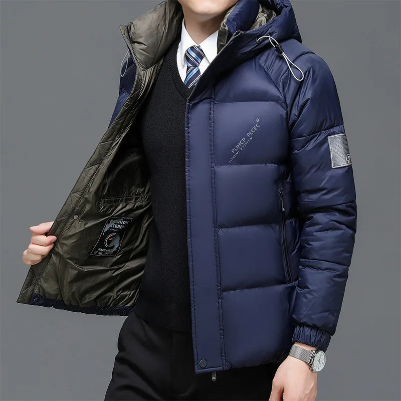 Male Parkas High Quality Casual White Duck Down Parkas Jacket Male Large Size 5XL Men Winter Jacket Men Warm Thick Hooded Coats