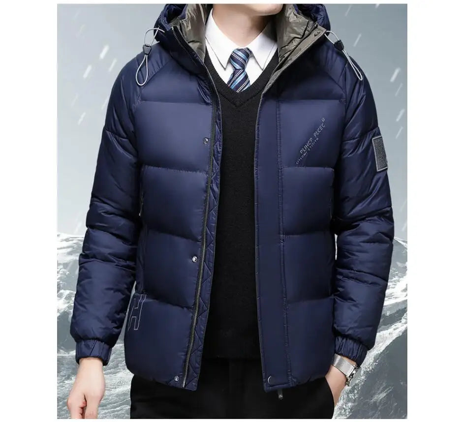 Male Parkas High Quality Casual White Duck Down Parkas Jacket Male Large Size 5XL Men Winter Jacket Men Warm Thick Hooded Coats