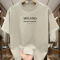 Men's stylish, casual, relaxed Italian-style Milan letter print round-neck short-sleeved T-shirt