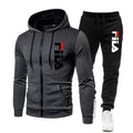2025 Men's casual jogging fitness fashion sportswear set for autumn and winter: Two-piece zipper sweatshirt + sweatpants