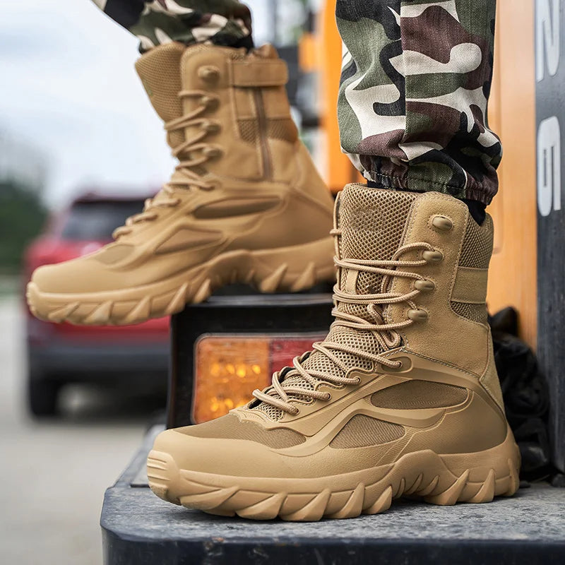 Winter Ankle Boots for Men Desert Hiking Men's Boots Outdoor Platform Original Trekking Shoes Waterproof Non-slip Masculino Bota