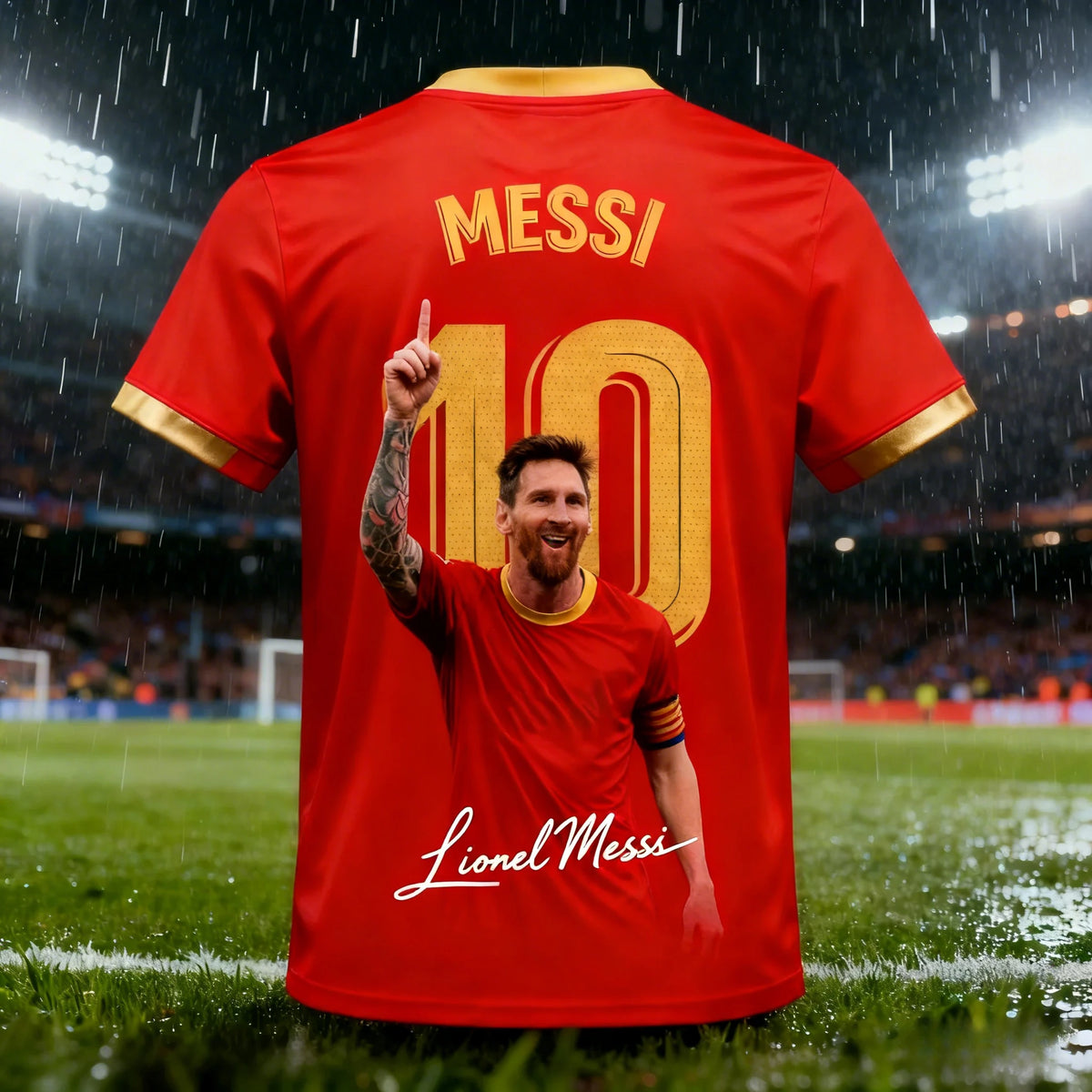2026 Men's Lionel Messi 10 Barcelona T-shirt, Football Fan Jersey, Quick Dry Short Sleeve Tee, Soccer Sports Casual Shirt