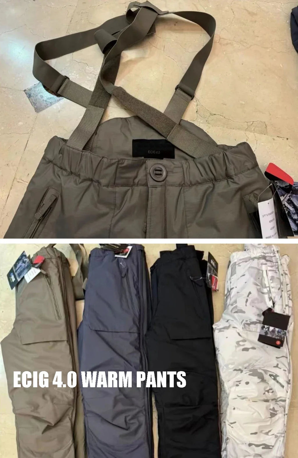 KIICEILING ECIG 4.0 MIG 4.0 Hiking Tactical Pants Cargo Pants Men Women Hunting Ski Climbing Winter Thermal Waterproof Trousers