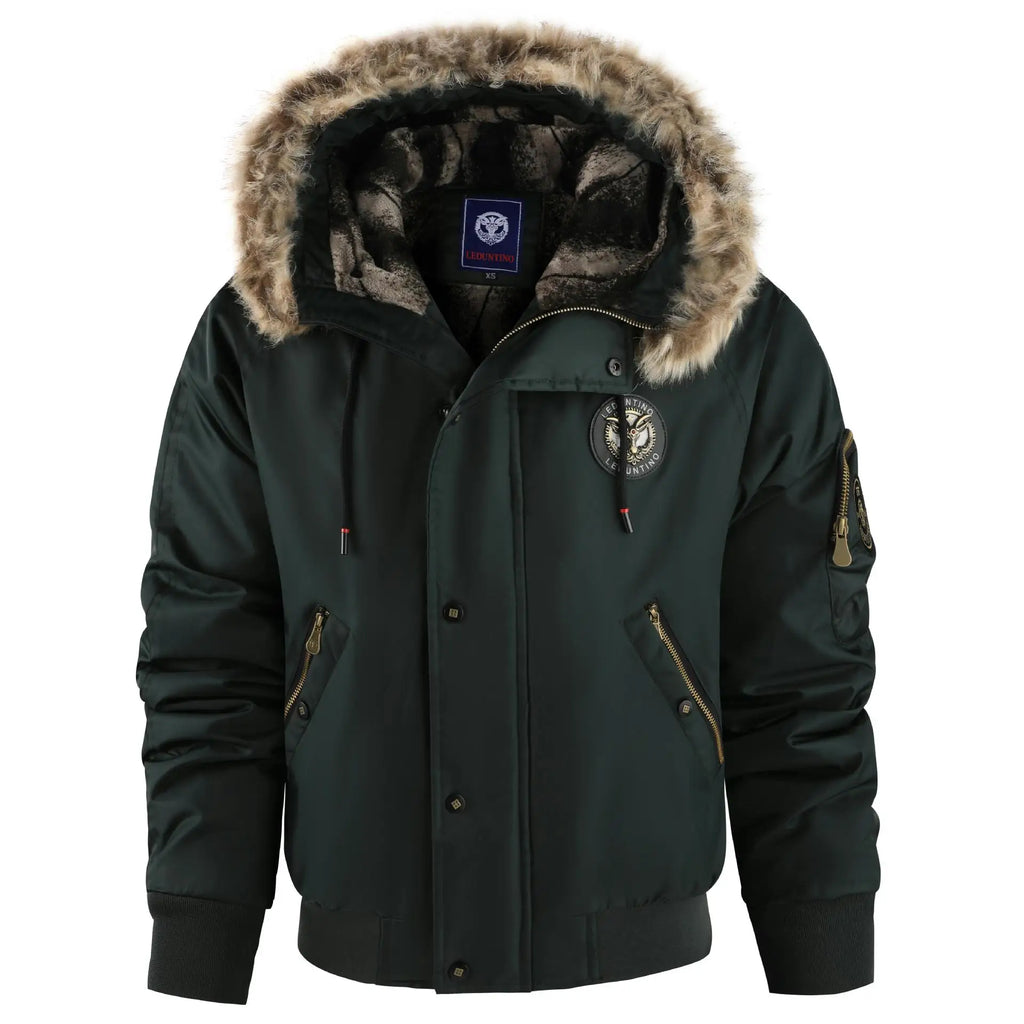 New winter cashmere and thick casual men's padded clothing warm trend coat hooded loose large size padded clothes