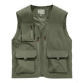 Men Outdoor Multi Pockets Cargo Vests Photography Sleeveless Jacket New Summer Thin Mesh Breathable Waistcoats Male Casual Vests