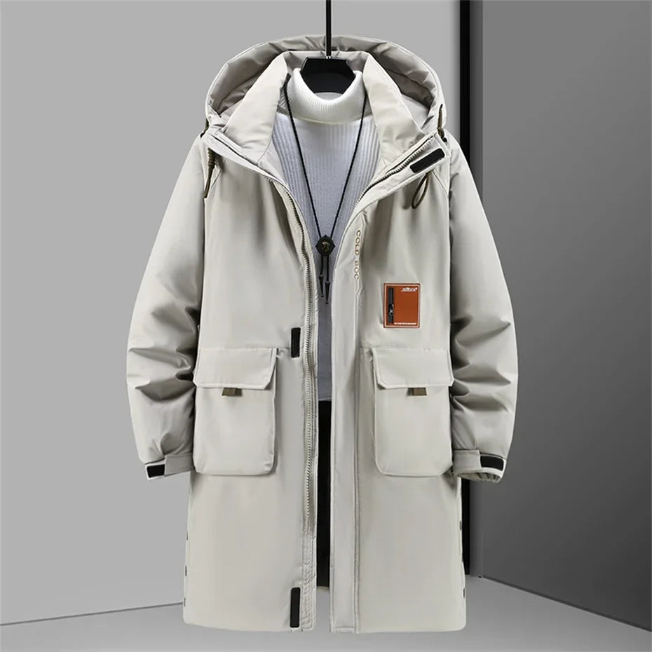 Winter Long Parkas Men 12XL 10XL Plus Size Thick Jacket Waterproof Coat Fashion Casual Cargo Parkas Male Big Size 12XL