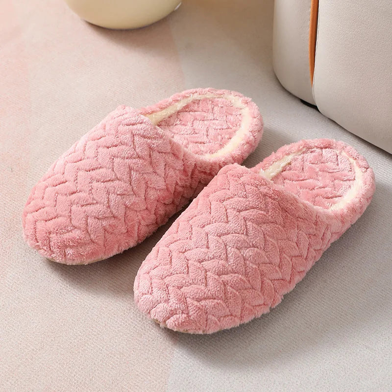 New Leopard Women Winter Home Fur Slippers Non-Slip Soft Warm House Indoor Bedroom Men Couples Boys Girl Memory Foam Floor Shoes