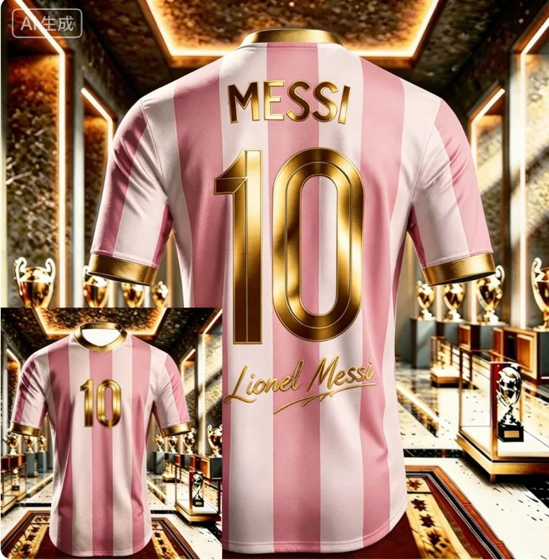 2026 Messi No. 10 Commemorative Edition Soccer Jersey_T-Shirt — Men's Argentina Sports T-Shirt  Soccer Training