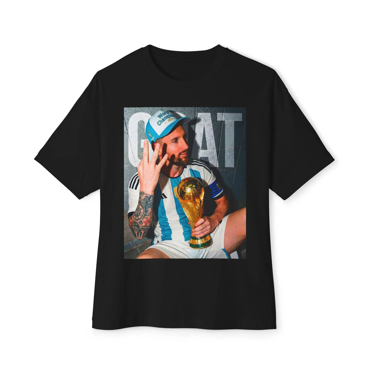 2026 Messi Portrait Graphic Oversized T Shirt Hip Hop Streetwear Unisex Casual Short Sleeve Tee Multiple Colors Option