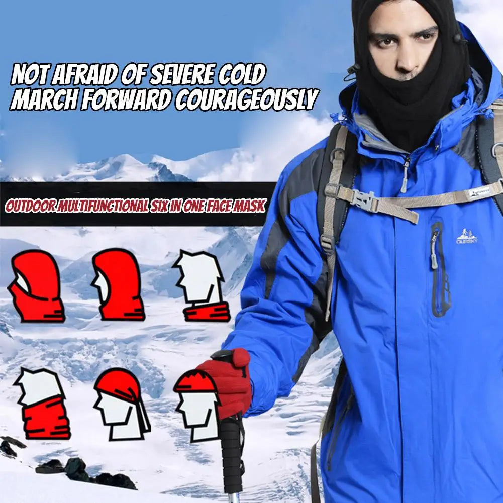 New Fashion Warm Cap Winter Men Women Hats Waterproof Thermal Fleece Balaclava Hat Hooded Neck Warmer Hiking Scarves Hats