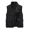Autumn Winter Men's Fleece Warm Padded Vests Men Stand Collar  Army Tactical Waistcoats Men Windbreaker Sleeveless Jackets 6XL