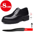 Mens Shoes 8-10cm Height Increasing Leather Shoes High Quality Casual Oes Hollow Out Leather Footwear Men's Business Dress Shoes