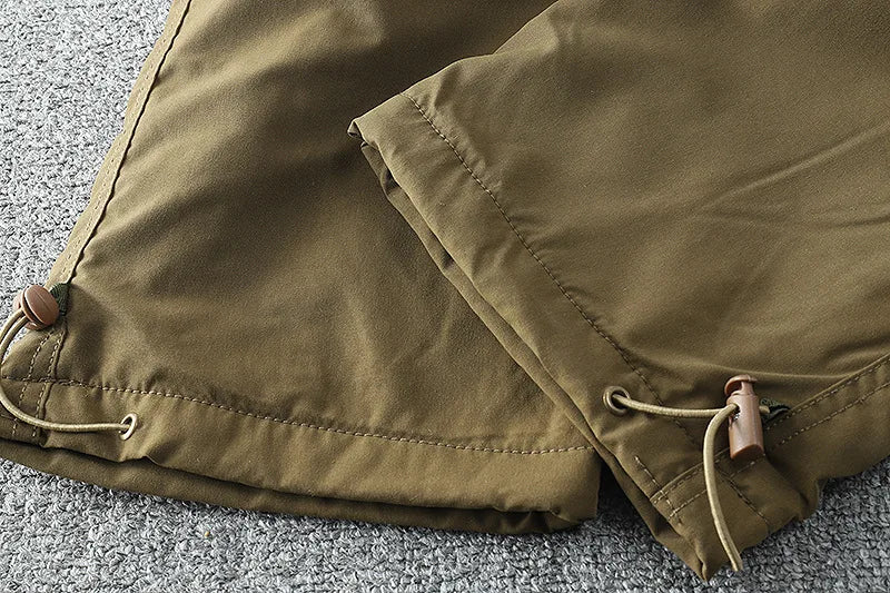 Tooling Pants Thick Waterproof Fleece Cargo Pants Men Women Winter Outdoor Multi-pockets Loose Straight Overall Long Trousers