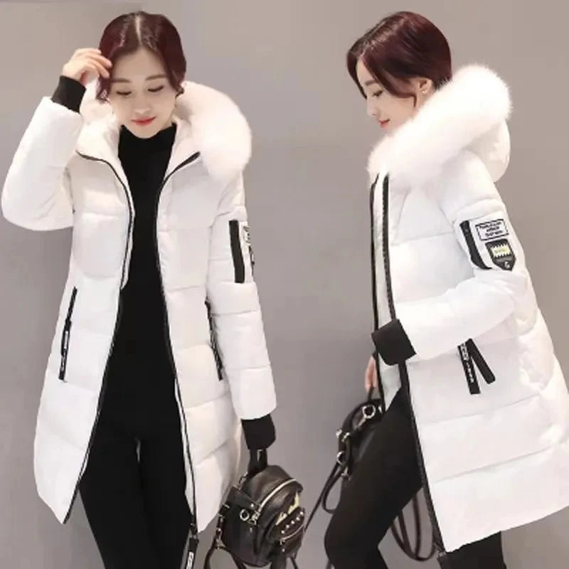 Winter Coat 2025 New Women's Thick Cotton Jacket Women Hooded Coat Medium long Casual Student Jackets Female Warm Parka Overcoat
