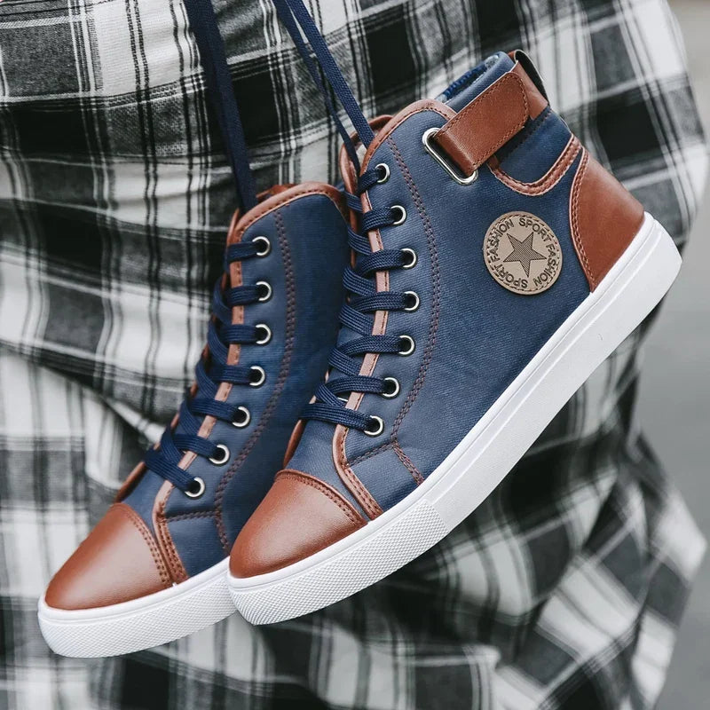 Men's High Top Walking Shoes Hot Selling Teenagers Outdoor Leisure Shoes Thick Soled Practical Jogging Large Size 39-46 Sneakers