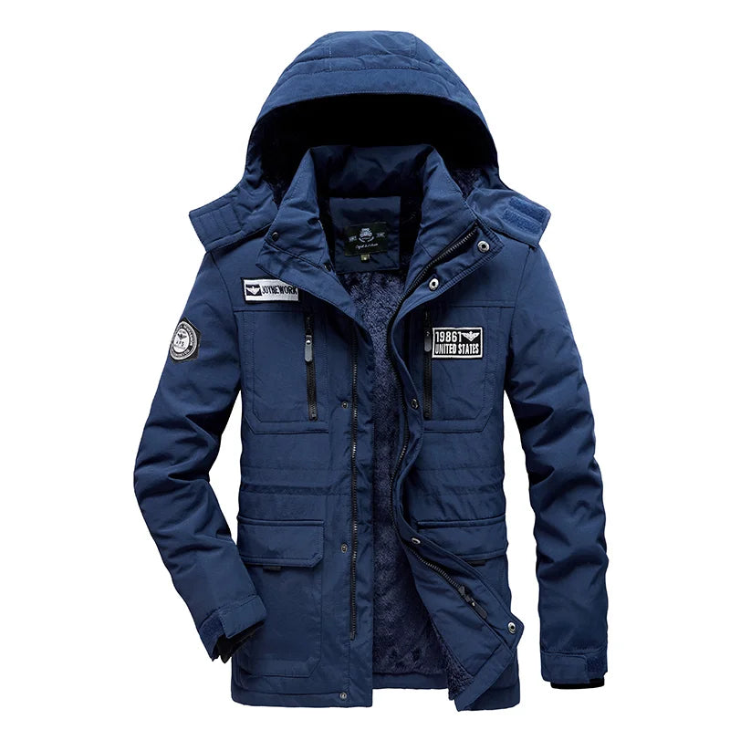 Fashion Winter Parka Military Men Thicken Hooded Coats Casual Warm Windbreaker Male Military Winter Jackets Outerwear Clothing