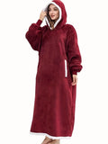 Oversized Hoodie Blanket with Sleeves Winter Warm Fleece Sweatshirt Blankets For Women Men Pullover TV Blanket Hoodie 120/150cm