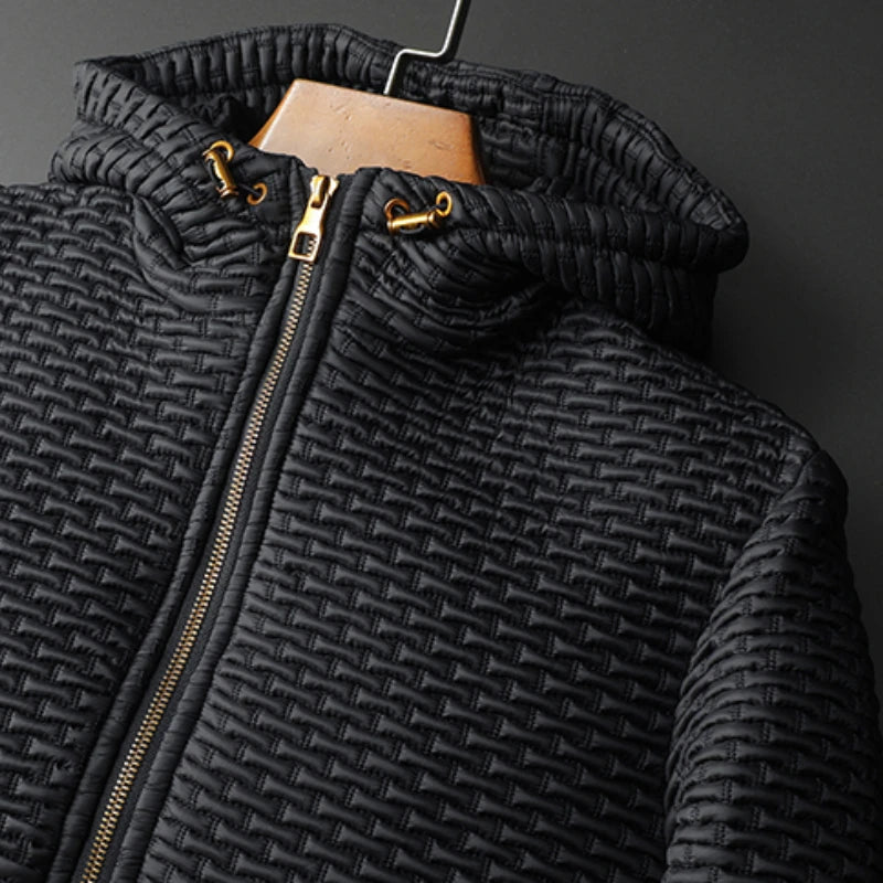 Minglu Autumn Winter Men's Parkas Luxury Solid Color Hooded Casual Male Jackets Fashion Add Padding Man Coats Plus Size 5XL