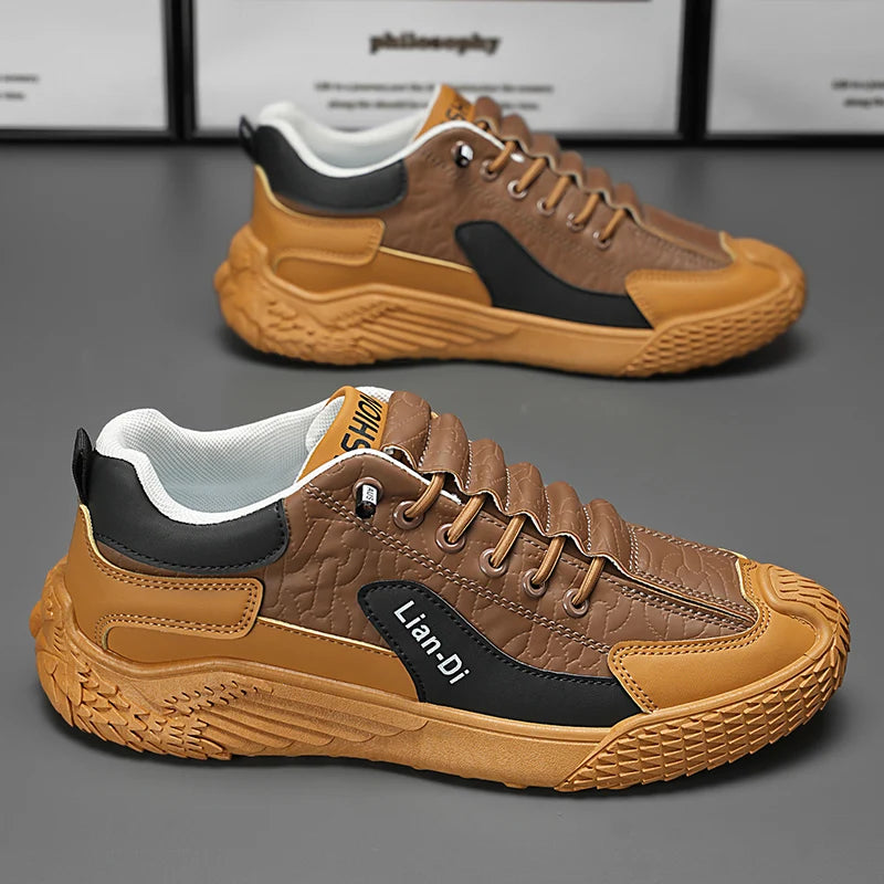 Spring and Autumn Fashion Elastic Band Sneakers for Men, Versatile Trendy Casual Shoes, Student Running Shoes, Soft-Soled Lightweight Men's Shoes
