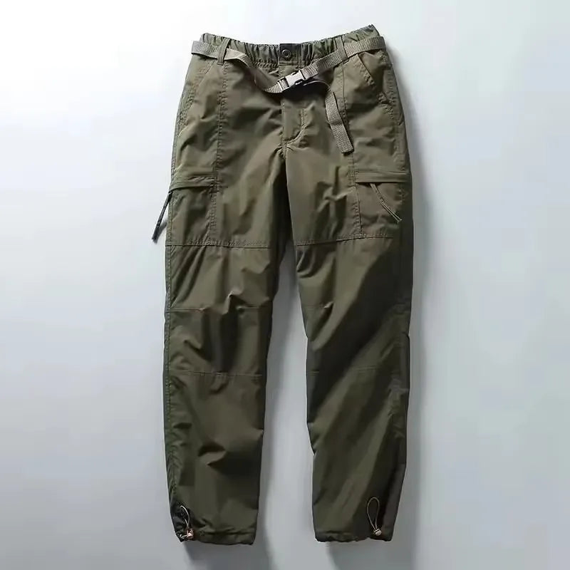 Tooling Pants Thick Waterproof Fleece Cargo Pants Men Women Winter Outdoor Multi-pockets Loose Straight Overall Long Trousers