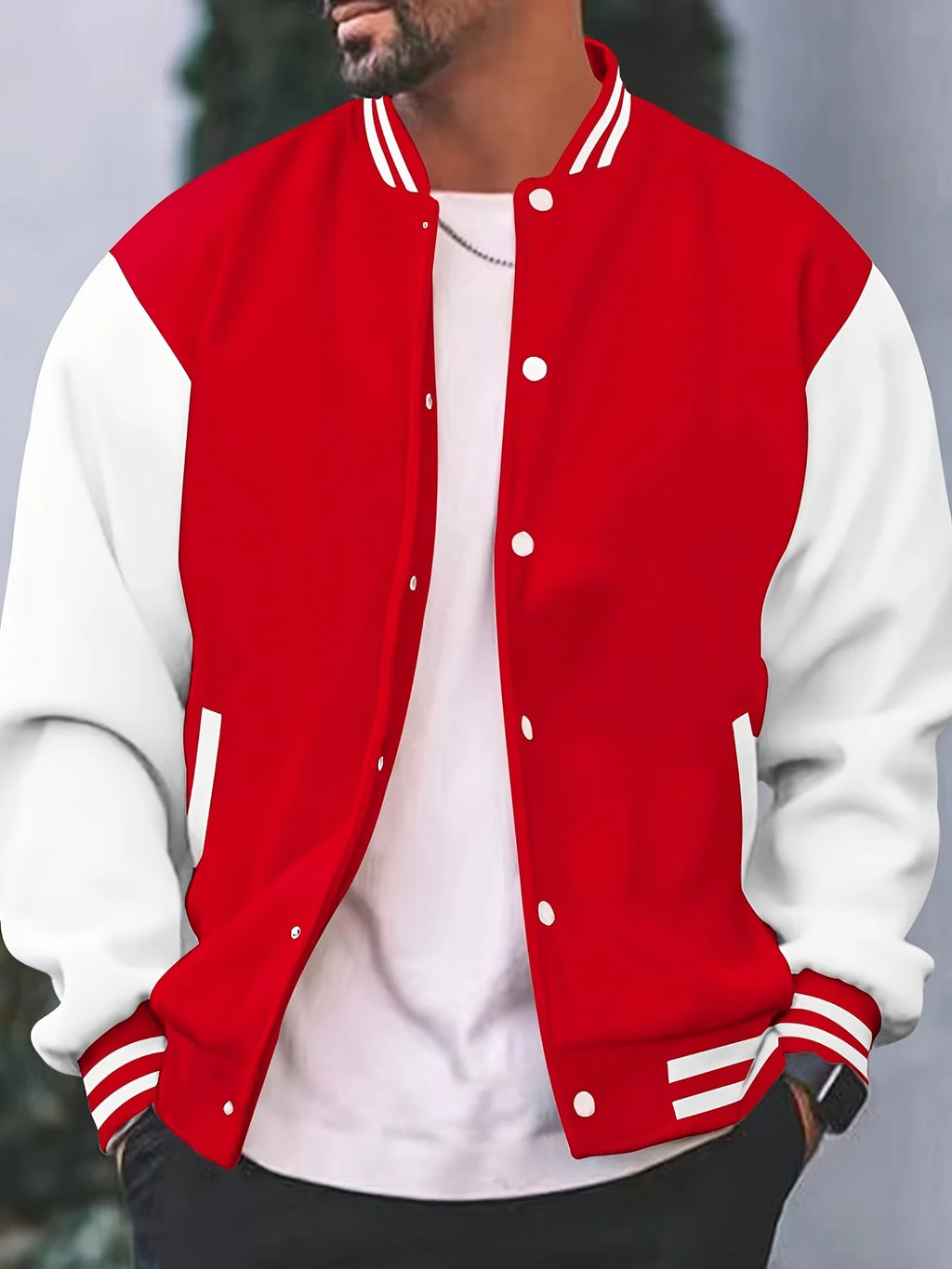 Autumn and Winter New Men's Fashion Buttons Fashion Versatile Multi-color Men's and Women's Streetwear Baseball Jacket