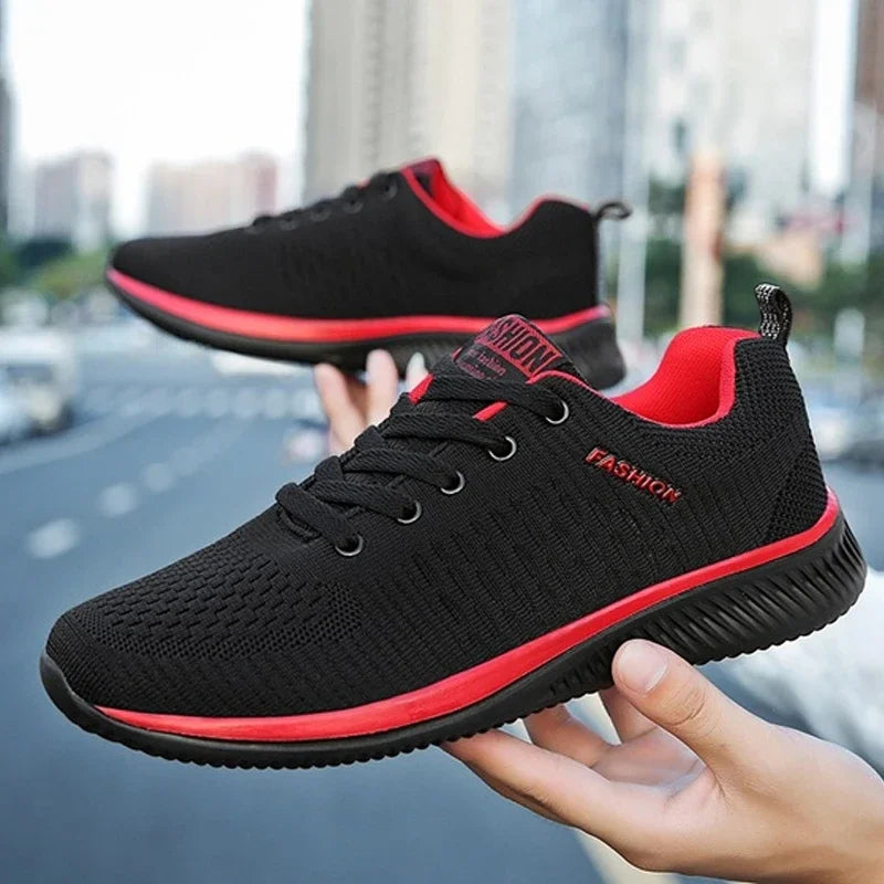 Men Sport Shoes Lightweight Running Sneakers Walking Casual Breathable Shoes Non-slip Comfortable black Big Size 35-47 Hombre