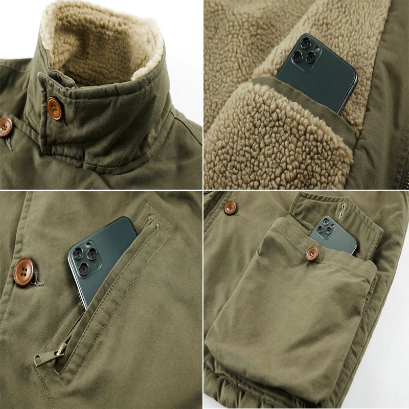 Autumn Winter Men's Fleece Warm Padded Vests Men Stand Collar  Army Tactical Waistcoats Men Windbreaker Sleeveless Jackets 6XL