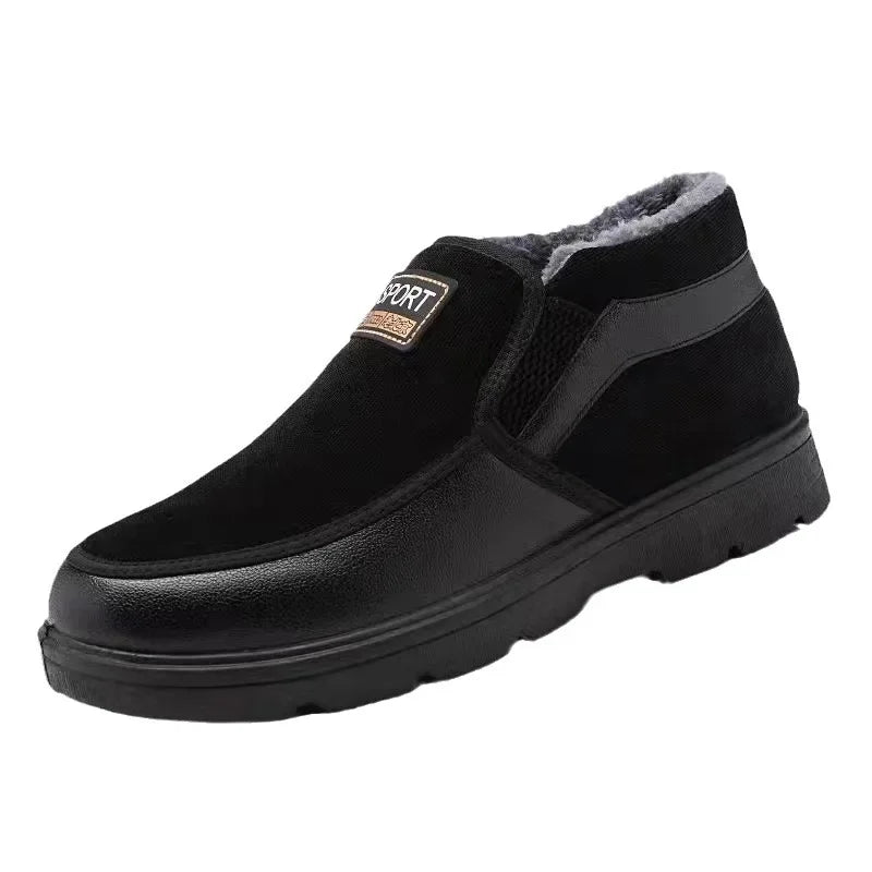 Thickened Fleece Winter Men's Shoes Beijing Style Cotton Shoes Warm Comfortable Anti-slip Wear-resistant Adult Casual Shoes