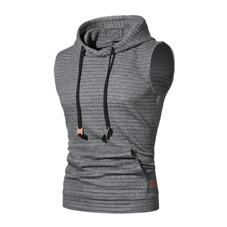 2018 Mens Sleeveless Hoodies Fashion Casual Zipper Hooded Sweatshirt Men bodybuilding tank top sporting Shirt waistcoat vest gym