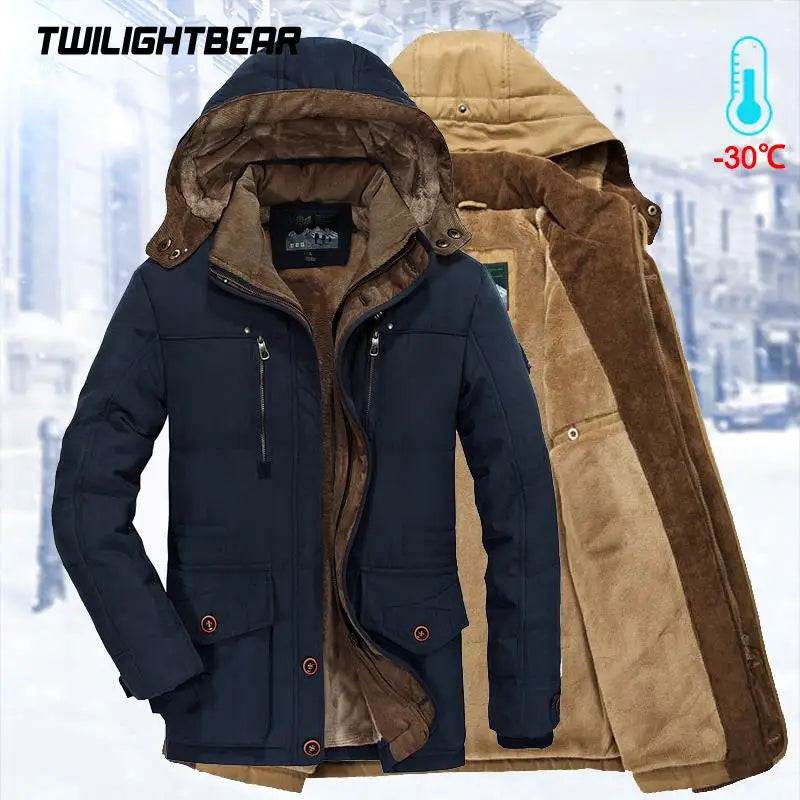 Winter Jacket Men Parkas 7XL Oversized Thicken Male Coat High Quality Fleece Casual Padded Jackets Men Clothing Outwear