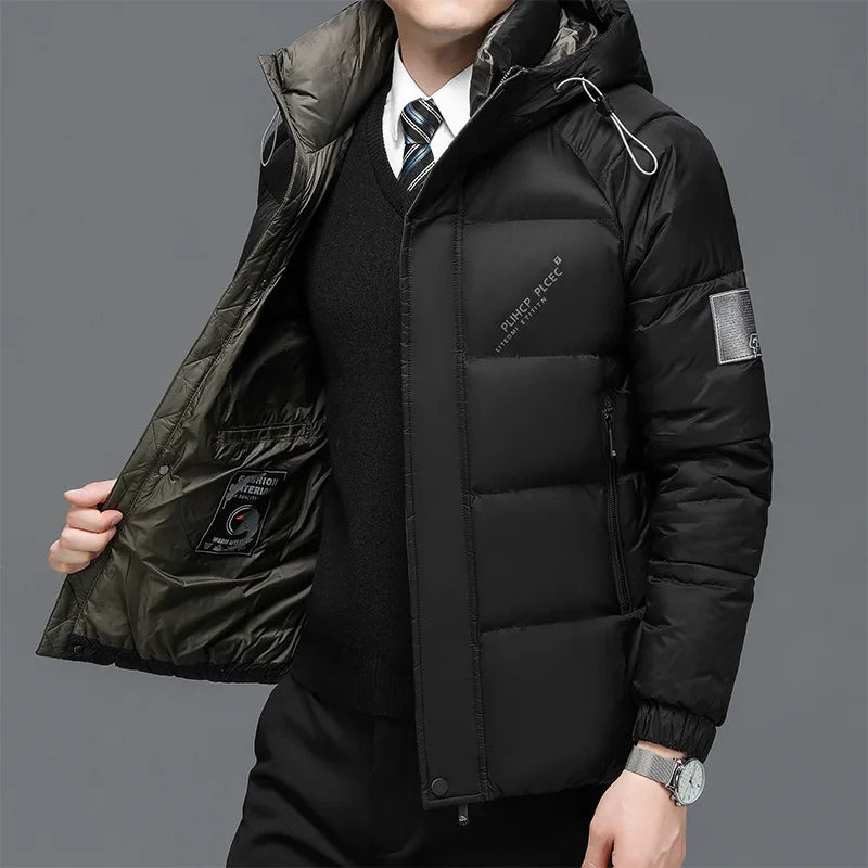Male Parkas High Quality Casual White Duck Down Parkas Jacket Male Large Size 5XL Men Winter Jacket Men Warm Thick Hooded Coats
