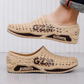 New Summer Men's Clog Shoes Anti-Slip Work Casual Student Sandals Breathable Toe Covering Beach Drifting Shoes PVC Material