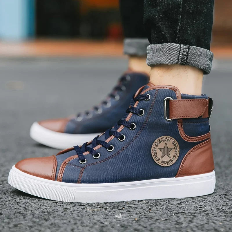 Men's High Top Walking Shoes Hot Selling Teenagers Outdoor Leisure Shoes Thick Soled Practical Jogging Large Size 39-46 Sneakers