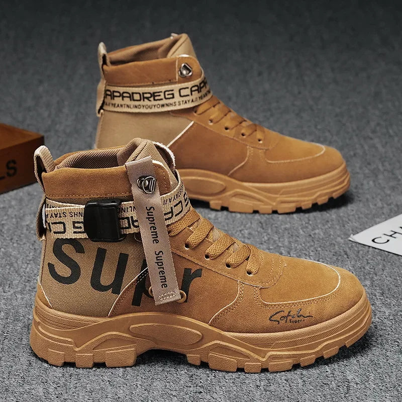 Desert Boots for Men Hiking Shoes Men Outdoor Boots Mountaineering and Wading Man Ankle Boots Wear-resistant High-top Shoes Men